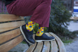 Men's Mixed Yellow Dot Socks Orchid Erebus