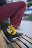 Men's Mixed Yellow Dot Socks Orchid Erebus