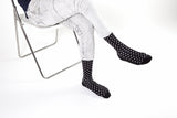 Men's Solid Black Dot Socks Orchid Erebus