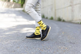 Men's Yellow Mustache Socks Orchid Erebus