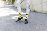 Men's Yellow Mustache Socks Orchid Erebus