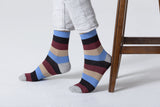 Men's Beige Stone Stripe Socks Orchid Erebus