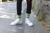 Men's Lime Stripe Socks Orchid Erebus