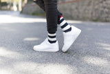 Men's Navy-White Stripes Socks Orchid Erebus