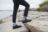 Men's Navy-White Stripes Socks Orchid Erebus