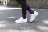 Men's Solid Waves Socks Orchid Erebus