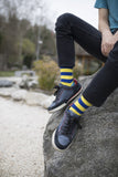 Men's Lemon Sky Stripe Socks Orchid Erebus