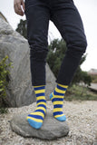 Men's Lemon Sky Stripe Socks Orchid Erebus