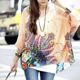 Paisley Print Chiffon Top Yellow Pandora
