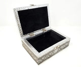 Hand Carved Box Metal Laminated on Wood - Chakra Design