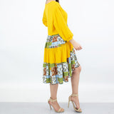 Three Tiered Color Block Dress - Yellow Yellow Hera
