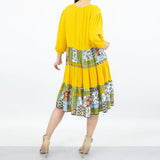 Three Tiered Color Block Dress - Yellow Yellow Hera
