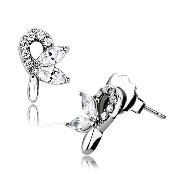 Women's Stainless Steel Cubic Zirconia Earrings