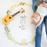 Desert Cactus - Organic Swaddle Blanket Blue Thalassa