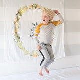 Desert Cactus - Organic Swaddle Blanket Blue Thalassa