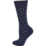 Combed Cotton Pin Dot Crew Casual Women's Socks 3 Pair Pack