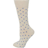 Combed Cotton Pin Dot Crew Casual Women's Socks 3 Pair Pack