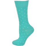 Combed Cotton Pin Dot Crew Casual Women's Socks 3 Pair Pack