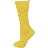 Combed Cotton Pin Dot Crew Casual Women's Socks 3 Pair Pack