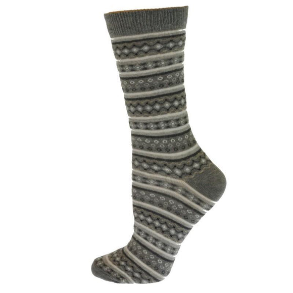 Flower Pattern Cotton Mid-Calf Hi Socks
