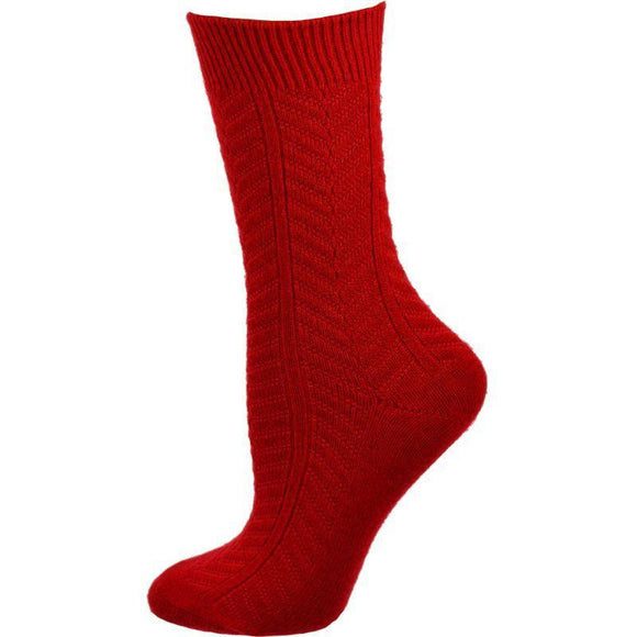 Chevron Pattern Medium Thick Bamboo Crew Socks 3 Pair Pack