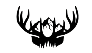 Deer Antler Mountains - Metal Wall Art