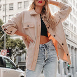 Lapel Long Sleeve Jacket Single Breasted Coat Silver Sam