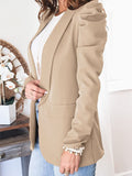Jacket Blazers Coat Ruff Sleeve Loose White Casual Blazers Silver Sam