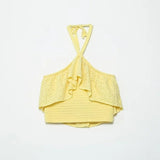 Embroidery Cotton Lace Halter Camis Top