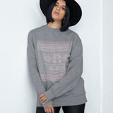 Women's Christmas Faux Embroidered Sweatshirt