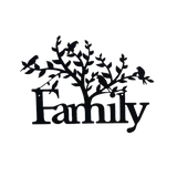 Family Tree - Metal Wall Art Malachite