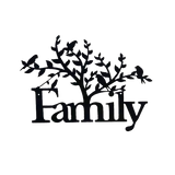 Family Tree - Metal Wall Art Malachite