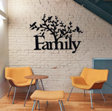 Family Tree - Metal Wall Art Malachite
