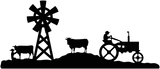 Farm Silhouette - Metal Wall Art
