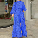 Women Trousers, Long Sleeve Graffiti Jumpsuit Silver Sam