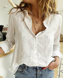 Casual Cotton Linen Top Silver Sam