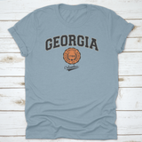 Vintage Varsity College Columbus City Print With Georgia State Slogan