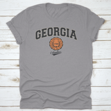 Vintage Varsity College Columbus City Print With Georgia State Slogan