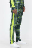 Plaid Out Track Pants Lime Milo