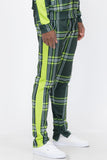 Plaid Out Track Pants Lime Milo