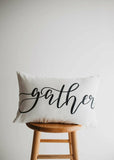 Gather Lumbar Pillow | Pillow Cover 18 x 12 | Primitive Decor | Fall