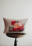 Gift Sleigh Christmas Throw Pillow Cover | 18x12 | Best Friend