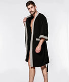 Cotton Waffle Kimono Couples Bathrobe