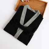 Cotton Waffle Kimono Couples Bathrobe