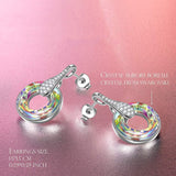 Crystal Aurore Boreale Earrings 18K White Gold Plated