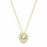 Round Halo Necklace Made with Swarovski Elements (3 Options Available) Pear Iphigenia