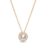 Round Halo Necklace Made with Swarovski Elements (3 Options Available) Pear Iphigenia