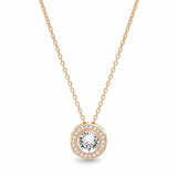 Round Halo Necklace Made with Swarovski Elements (3 Options Available) Pear Iphigenia