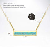 Opal Created Bar Necklace 18K Gold Plated Pear Iphigenia