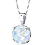 Simplistic Oceanic Opal Princess Cut Necklace 14K Silver Plated